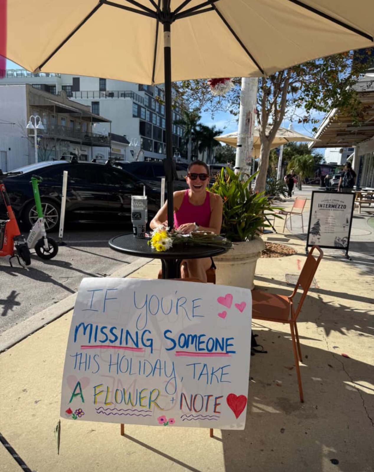 Cassie, founder of The Ripple Effect, at a kindness activation in St. Pete